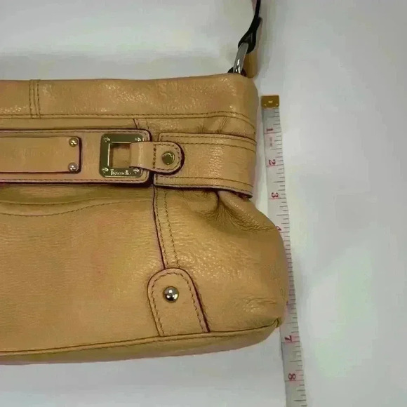 Tignanello Shoulder Bag Purse Handbag Genuine Leather Tan Brown - Picture 14 of 16